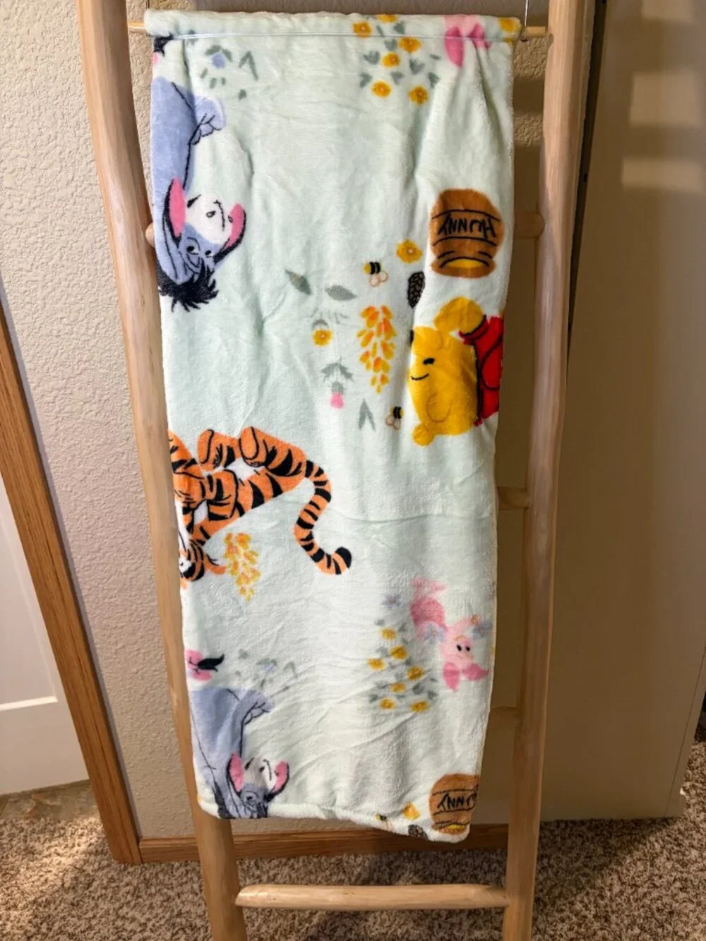 Disney Winnie the Pooh 100 Years Tigger Eeyore Piglet Throw Blanket 50x70 NWT
